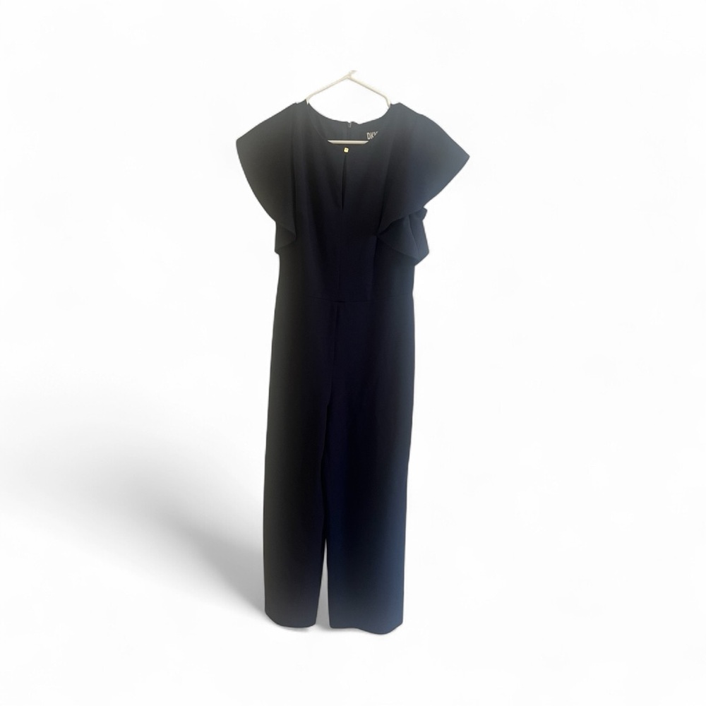 DKNY Navy Flutter Sleeve‎ Jumpsuit